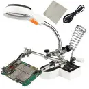 Third Hand Soldering Stand with Magnifier and LED Light