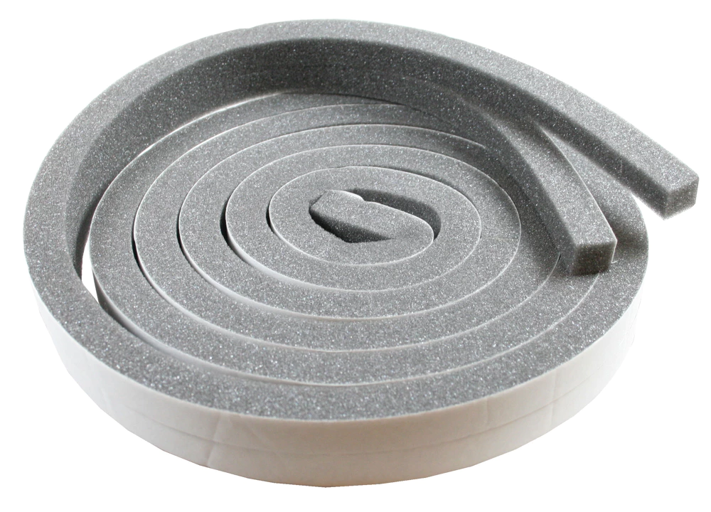 Boudin de porte en mousse 17x17 mm – lot de 2 x 6,5 m noir