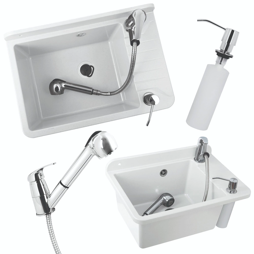 [ADG.Z.00575.B638.D ZEN29] Evier de cuisine ou utilitaire avec robinet ZELVO