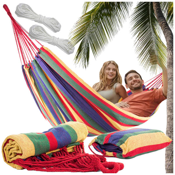 XXL garden hammock for two people multi color