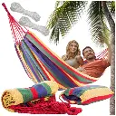 [01300_CC ZEN29] XXL garden hammock for two people, large beige bar