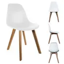 [HD3074 ZEN29] Scandinavian chair with white polypropylene shell