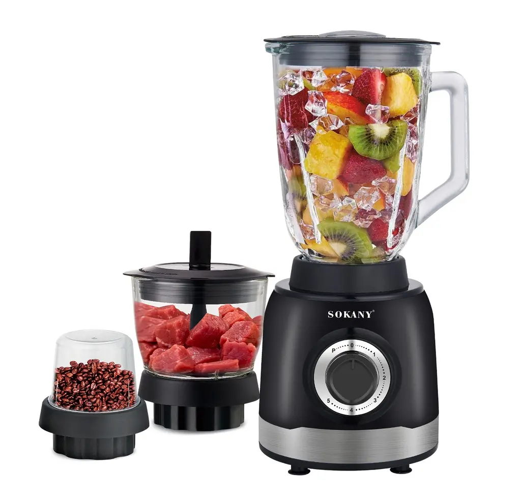 Blender 3 en 1, extraction de jus, broyage et hachage 1,5 L