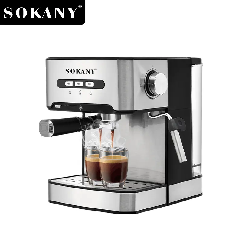 [6863] Machine à café expresso double tasse 1,6L 6863
