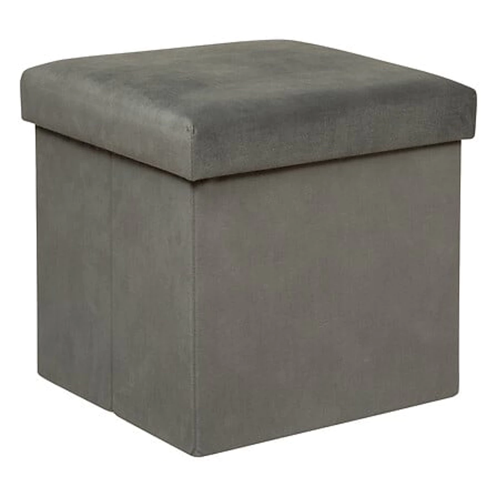 Lilou gray foldable pouf