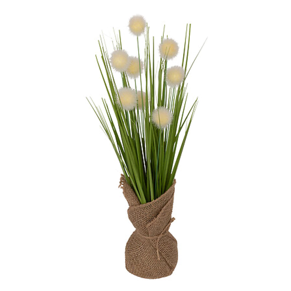 Bouquet boule pot naturel Lari H42 cm – vert