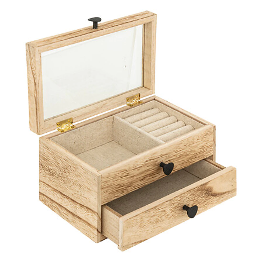 Wooden jewelry box 1 drawer Inu L19.7 cm