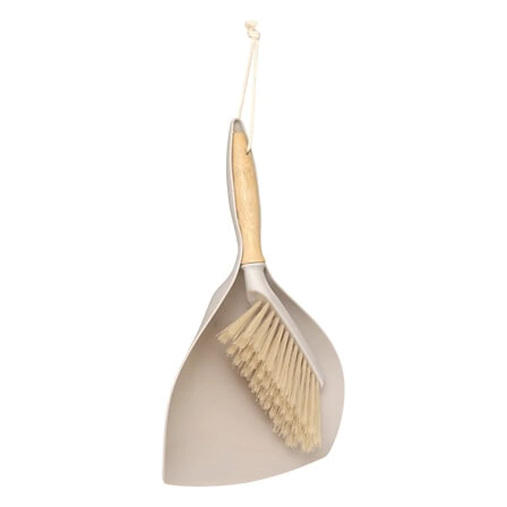 [213231 ZEN29] Shovel + bamboo and plastic brush – beige