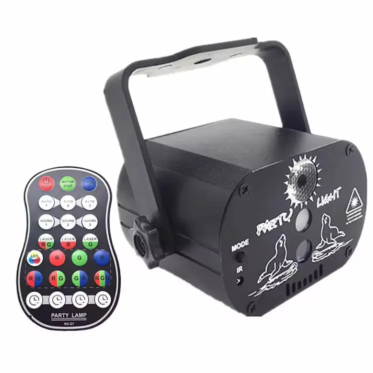 Mini disco laser light 6W red and green with remote control