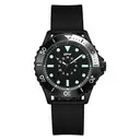 [K5013-98] Sport chic watch, black dial and rotating bezel. K5013-98