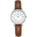 [K3121-28] Montre Femme à quartz style vintage, bracelet coloris tabac.