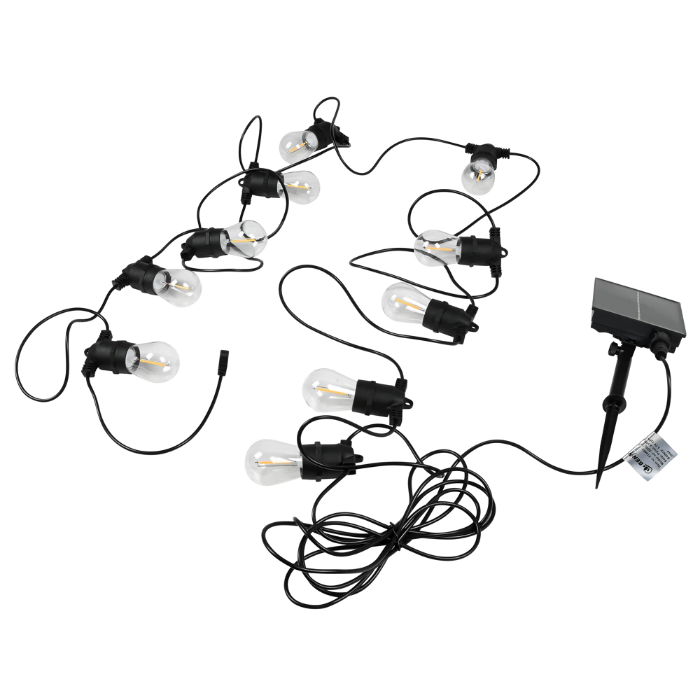 Solar LED light garland 8 m IP44 – 10 pieces