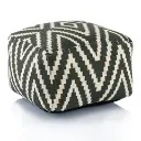 [CAS005528-000000-0000DT ZEN29] Pouf Cube Kilim Noir