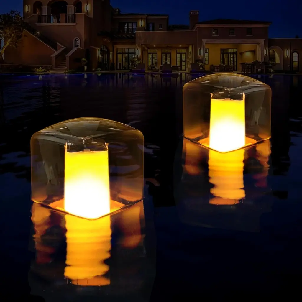 [CT120F] Floating Flame Pool 2 Solar Lights