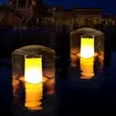 2 Floating Solar Flame Lights Floating Pool