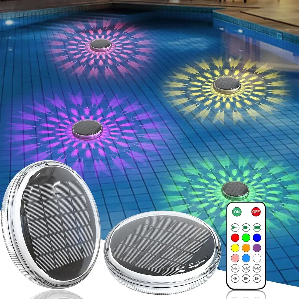 Balises solaire lumineuses RBG flottante  Piscine