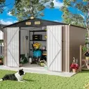 [I-MTR86] Galvanized steel garden shed 8*6FT (2.4m x 1.83)