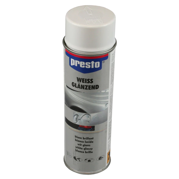 Presto Gloss White Spray Paint 500 ml