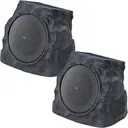 [LEDSTONE-941.BLACK] 2x Enceintes Exterieures solaire Bluetooth / Rocher Noir
