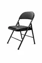 Chaises pliantes en acier rembourré – Noires
