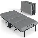 Lit pliant avec matelas – Lit d’appoint 1 place portable