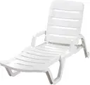INCLINABLE CHAISE LOUNGE BLANC 1.93m Longueur transat 