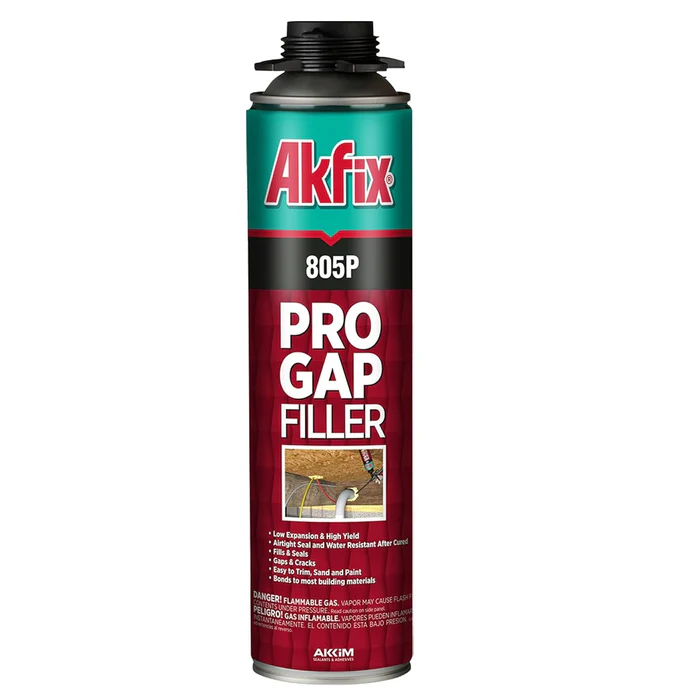 AKFIX 805 polyurethane expanding foam – Sealing and insulation of doors & windows, waterproof, 340 g
