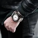 [ZEN3205] Double Agate Hematite Balance Anchor Bracelet