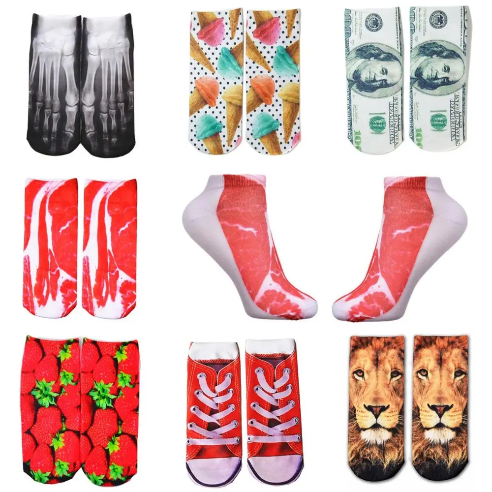 [ZEN3207] Chaussettes Socquettes 3D Imprime