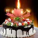 [ZEN3219] Bougie d'Anniversaire Magique Fleur Musicale