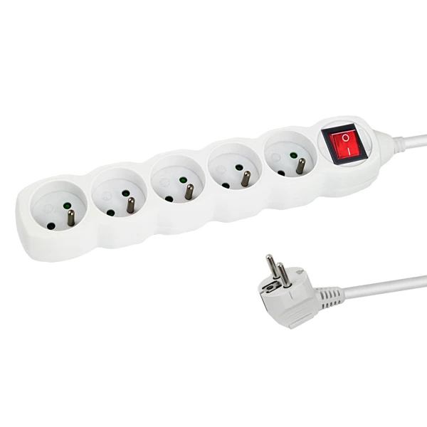 [ELK214W ZEN 33] Power strip 5 sockets, 1.5 m