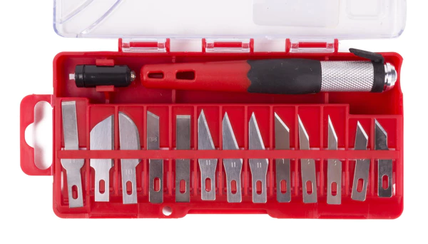 [012063 ZEN 33] Precision knife set with LED 15 pieces