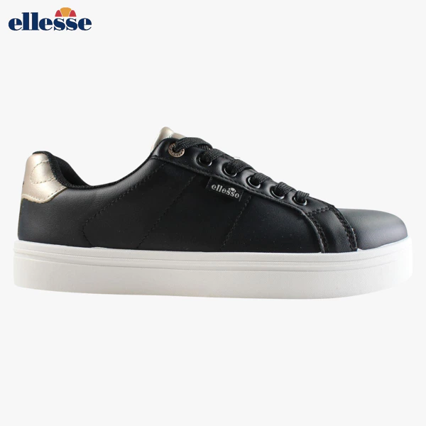 Basket Ellesse Femme NOIR Bordure Dore