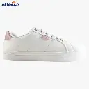 [MILTON001_WHITEPINK41] Basket Ellesse Femme BLANC Bordure Rose (41)