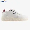 [SOPF1090_WHITEBURGANDY41] Basket Ellesse Homme BLANC Bordure BURGANDY  (41)
