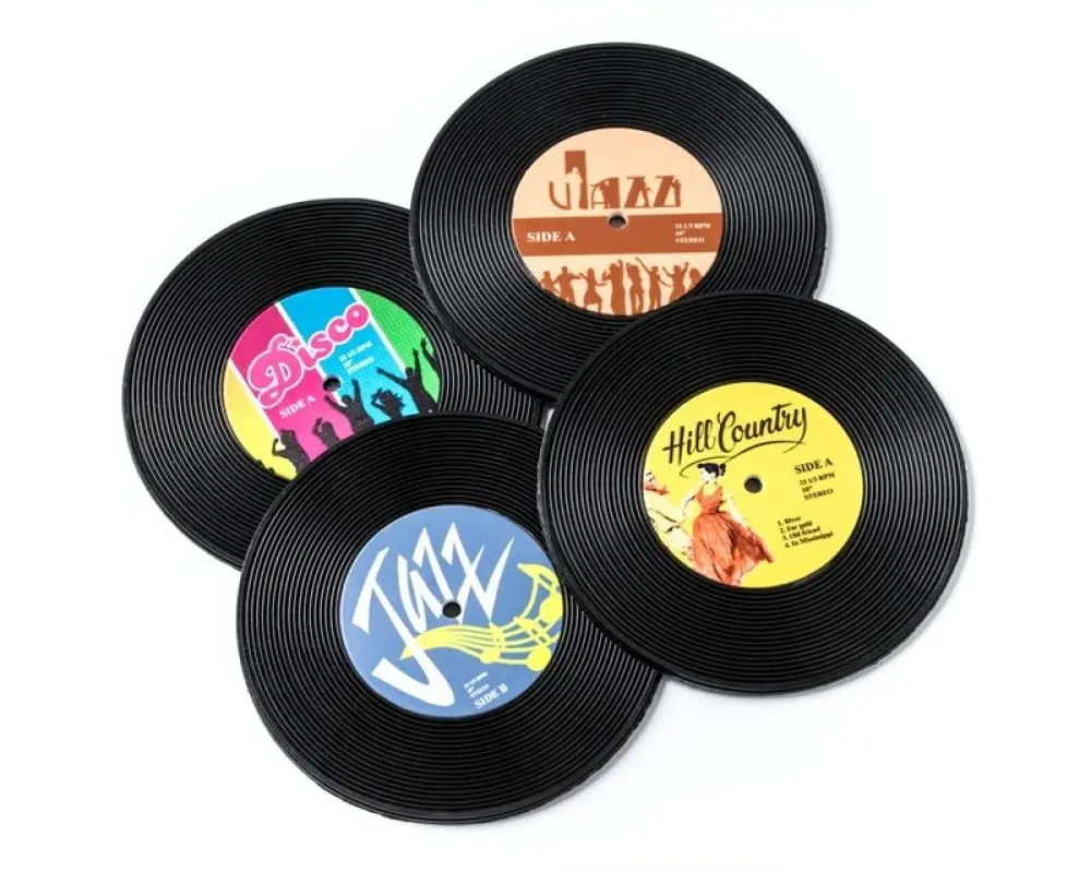 Retro vinyl placemats – 4 pieces