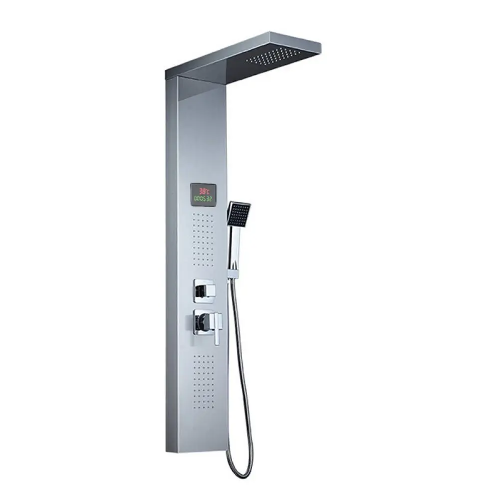 Hydromassage shower system – temperature display