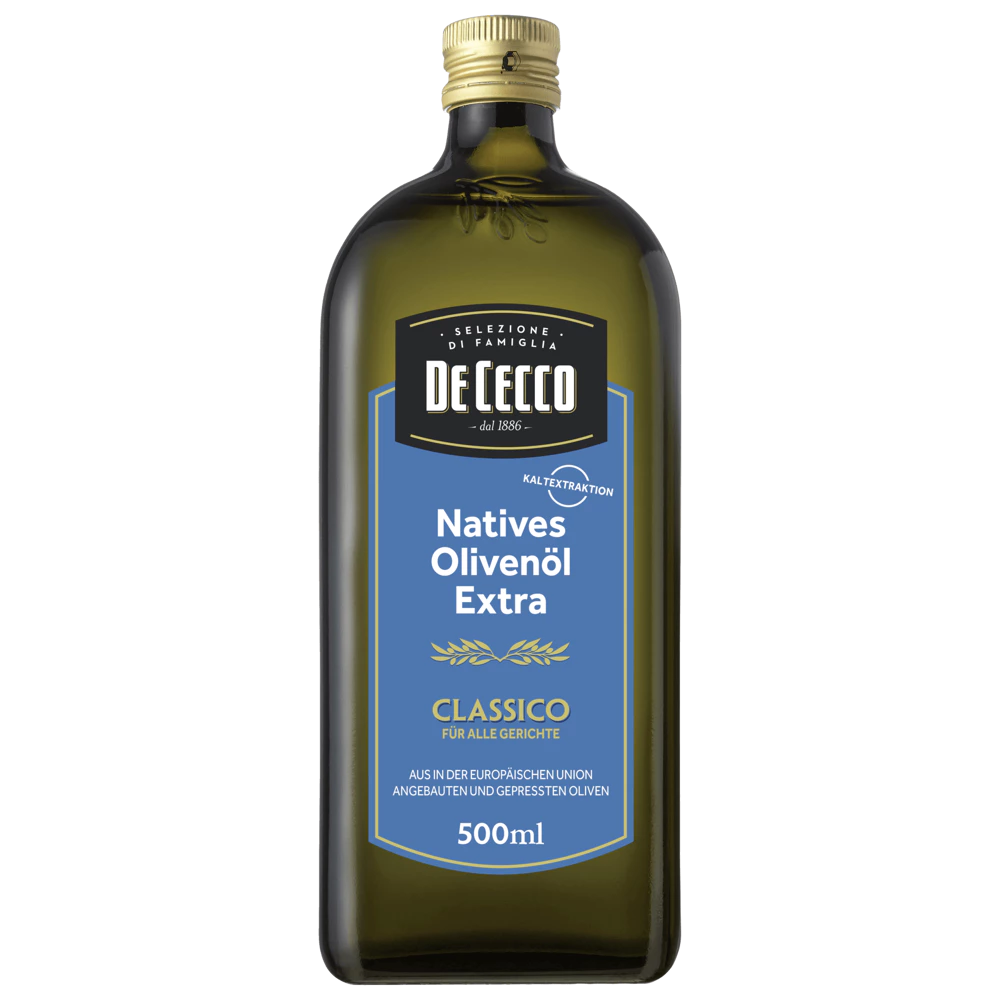 [8104730 ZEN35] De Cecco Huile d’olive classique, bouteille 500 ml