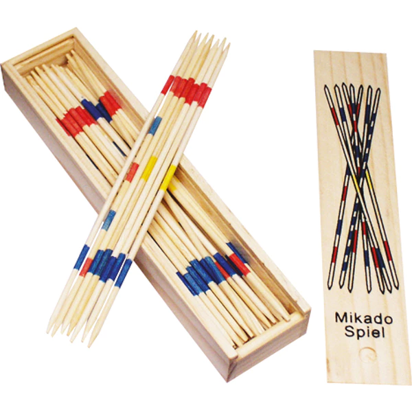 Mikado game in wooden box