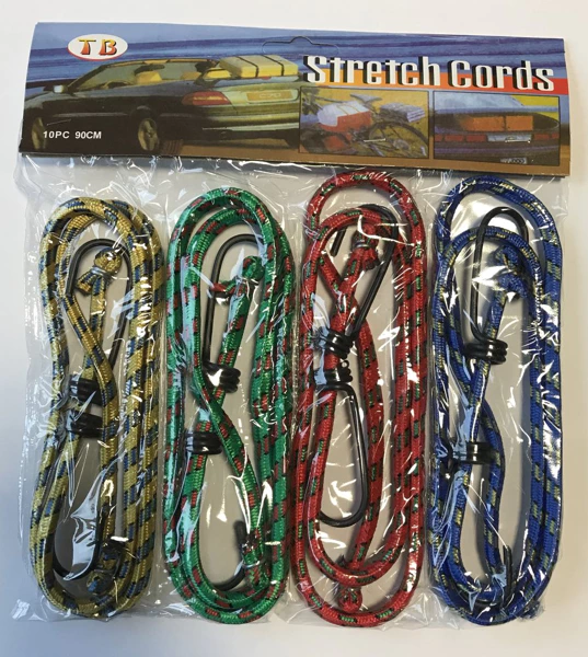 Corde à bagages en caoutchouc 90 cm, 4 pcs