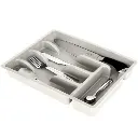 [229048-P ZEN35] Ash gray cutlery drawer insert 36 x 25 cm