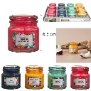 [BO0121 ZEN35] Bougie parfumée Paradis Exotique H 6,8 cm, 4 assorties