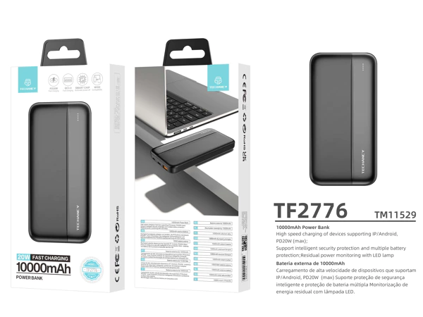 Batterie externe 10 000 mAh avec câble de chargement