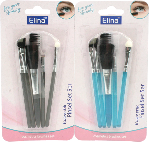 [60885 ZEN35] Sabrina nail polish colors cosmetic brushes Elina XL 10cm series of 5 on l