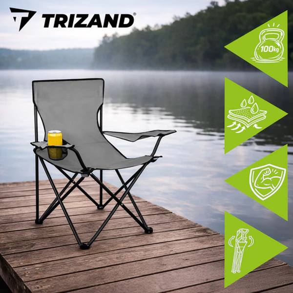 [00023675 ZEN35] Chaise de pêche grise 23675