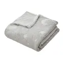 [158771B ZEN35] Glow-in-the-Dark Grey Throw Blanket 125x150cm