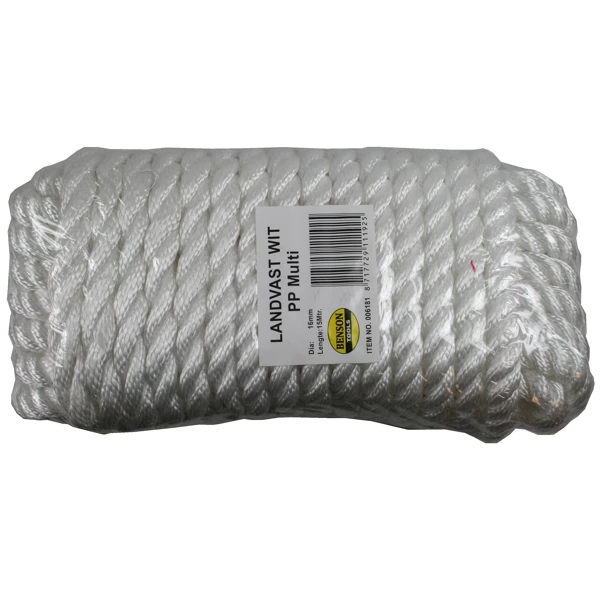 Corde d’amarrage 16 mm x 15 m, blanche