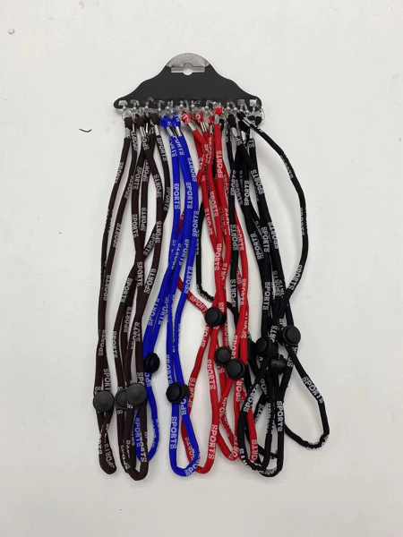 Adjustable eyeglass cord with anti-slip tips