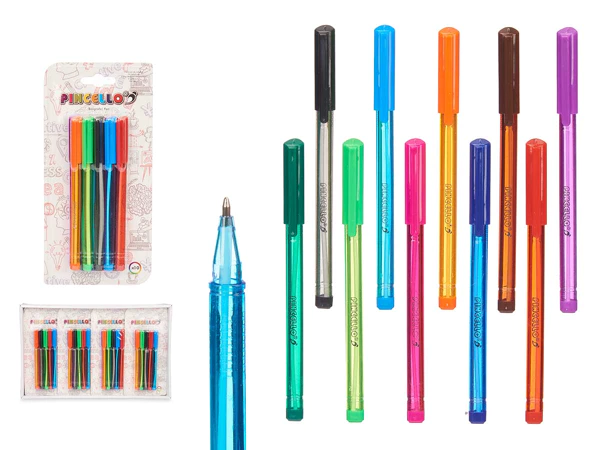 Set of 10 colored pens