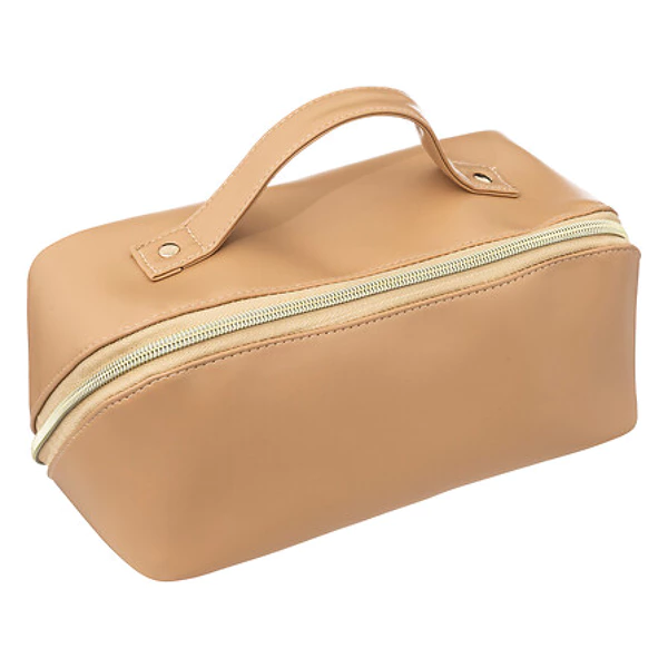 [174961 ZEN35] Trousse de toilette effet cuir, beige